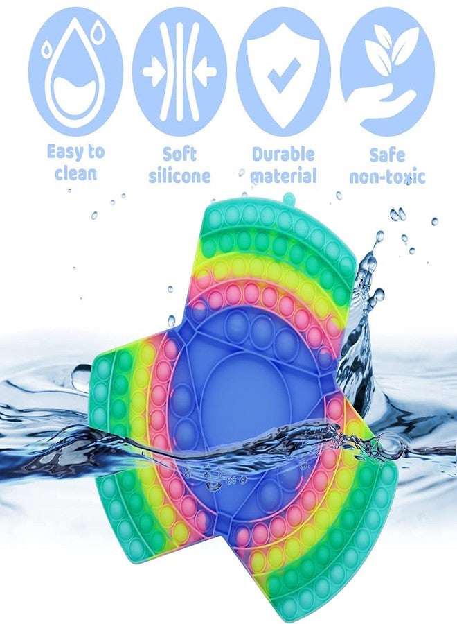 Kiditos Push Bubble Pop It Fidget Toy, (3 Players Chess Board Game with 2 Dices), Multi - Image 5